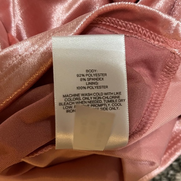 Express Pink Velvet Ruched Blouse - Picture 3 of 4